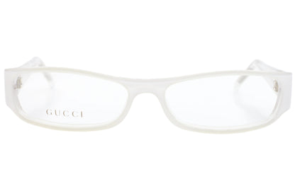 Gucci GG3023 LYD White Crystal Clear Silver Luxury Italy Eyeglasses 52-14-125 White Acetate Optical Frames ABC Optical Eyeglasses