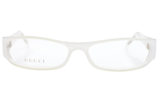 Gucci GG3023 LYD White Crystal Clear Silver Luxury Italy Eyeglasses 52-14-125 White Acetate Optical Frames ABC Optical Eyeglasses