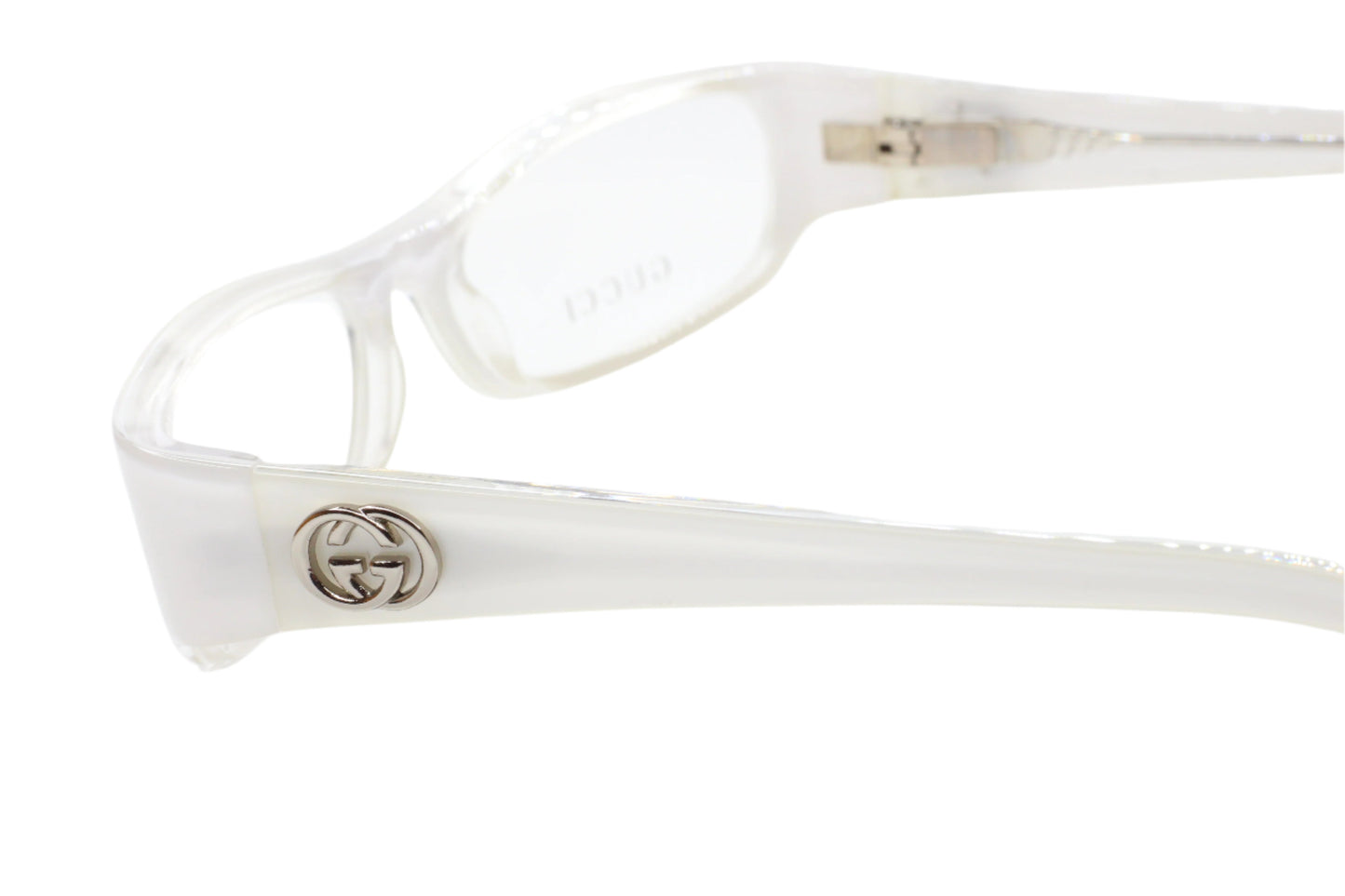 Gucci GG3023 LYD White Crystal Clear Silver Luxury Italy Eyeglasses Optical Frames ABC Optical Eyeglasses