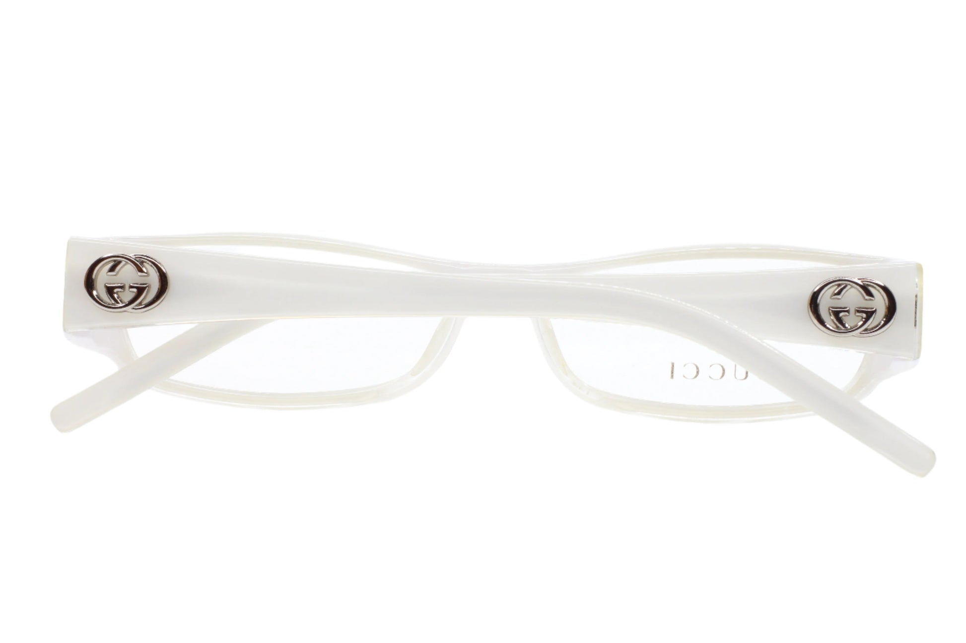 Gucci GG3023 LYD White Crystal Clear Silver Luxury Italy Eyeglasses Optical Frames ABC Optical Eyeglasses