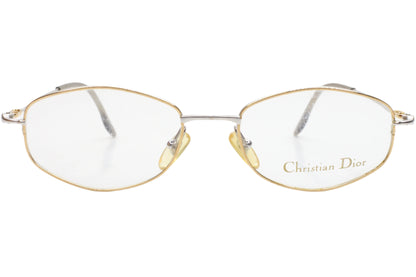 Christian Dior CD3549 24Z Silver & Gold Vintage Austria Eyeglasses 52-18-135 Silver Gold Metal Optical Frames ABC Optical Eyeglasses