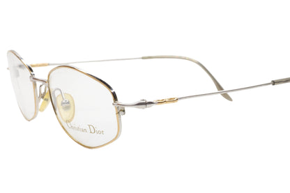 Christian Dior CD3549 24Z Silver & Gold Vintage Austria Eyeglasses Optical Frames ABC Optical Eyeglasses