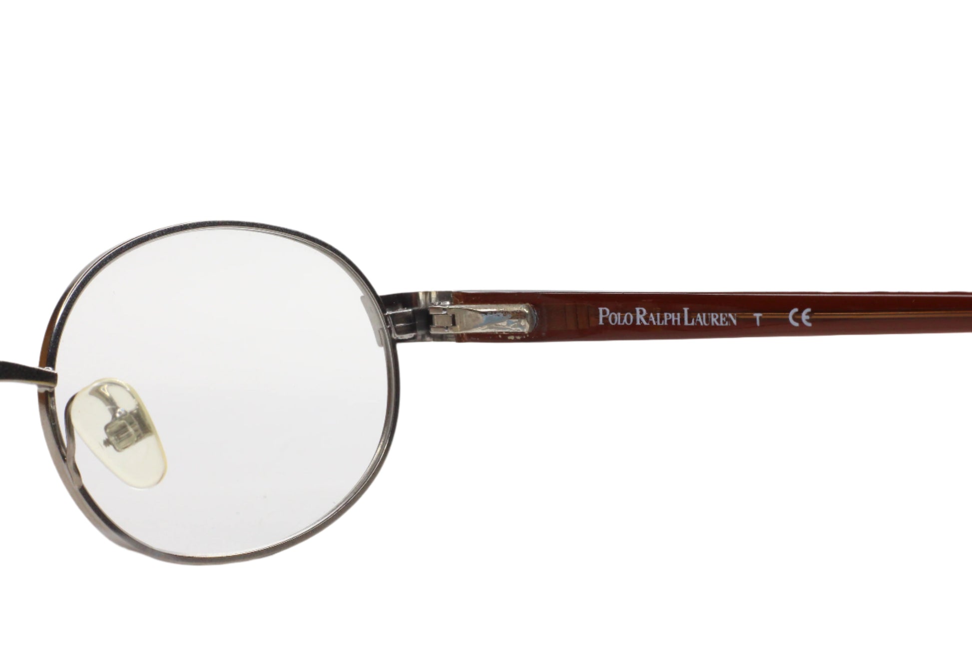 Polo Ralph Lauren Prep 8022 102 Silver Brown Oval Eyeglasses Optical Frames ABC Optical Eyeglasses