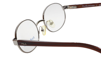 Polo Ralph Lauren Prep 8022 102 Silver Brown Oval Eyeglasses Optical Frames ABC Optical Eyeglasses