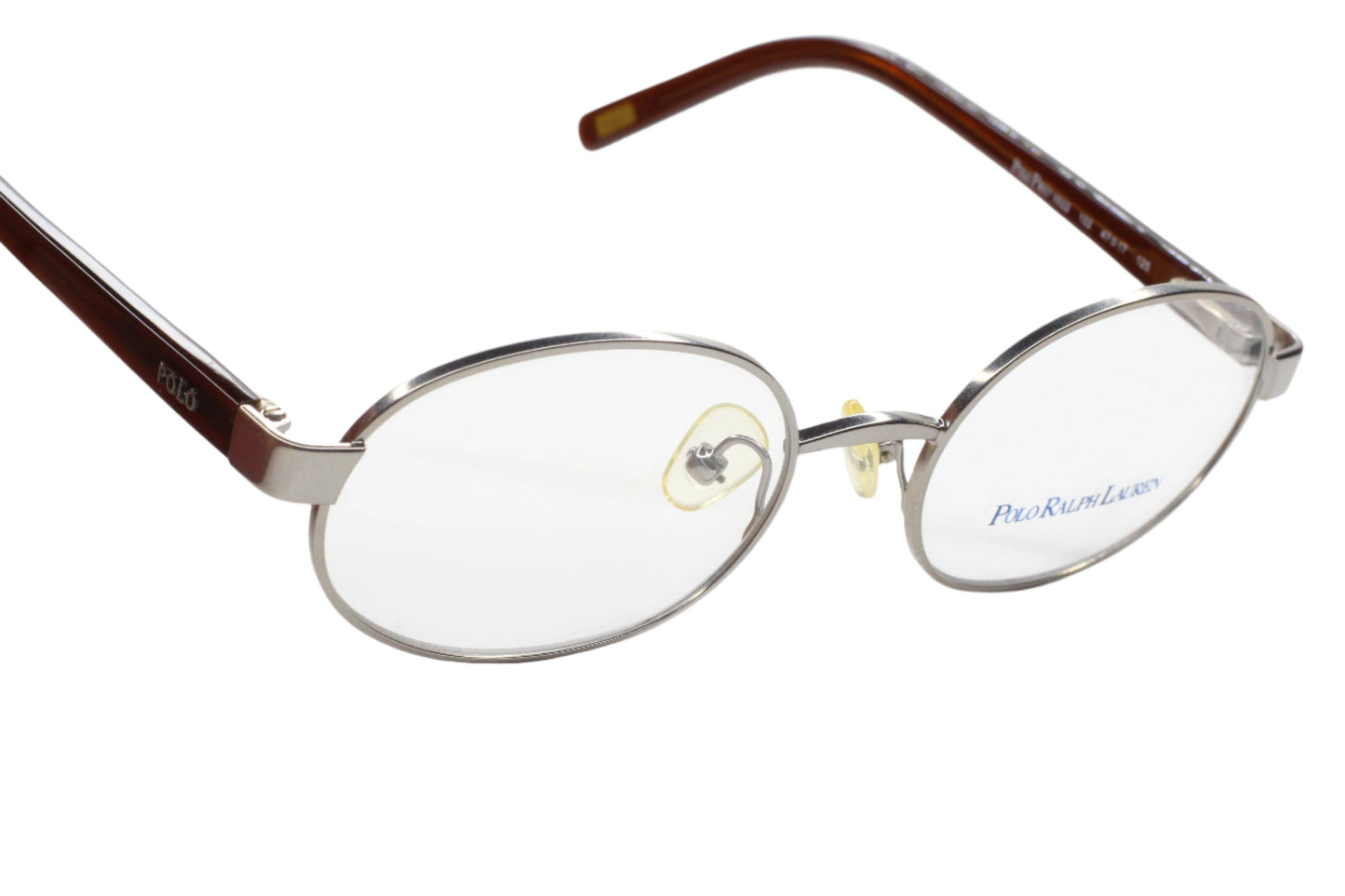 Polo Ralph Lauren Prep 8022 102 Silver Brown Oval Eyeglasses Optical Frames ABC Optical Eyeglasses