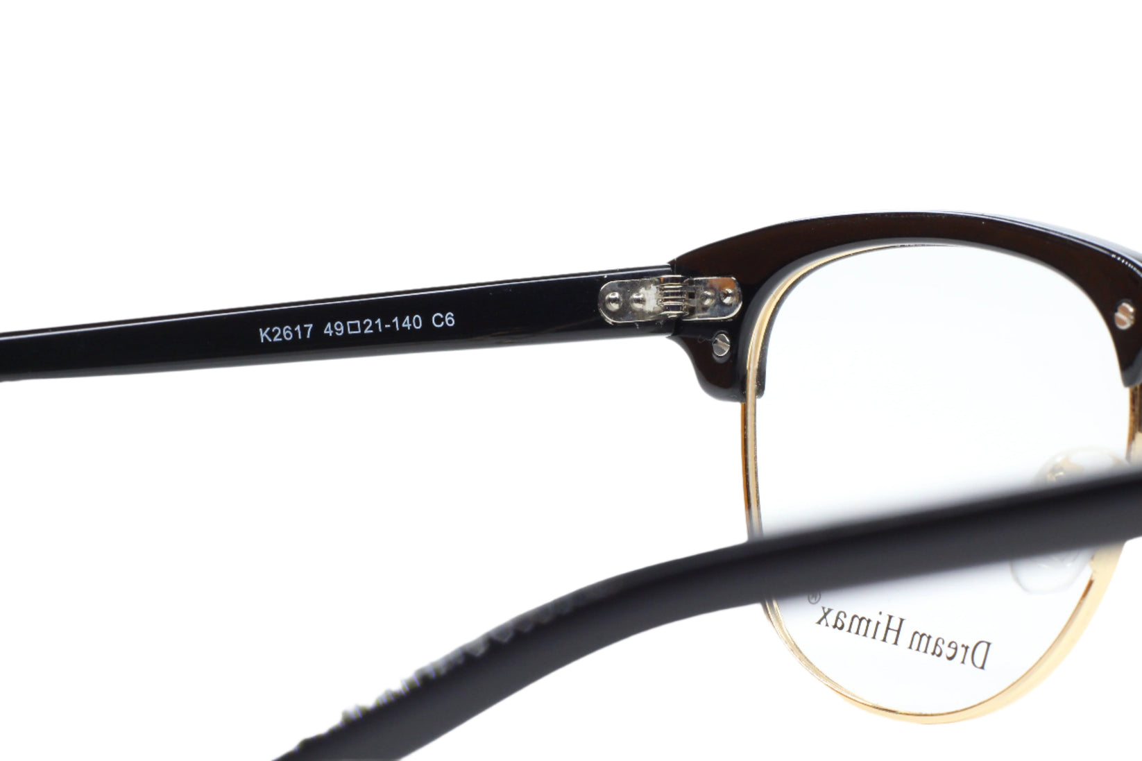 Dream Himax K2617 Black Gold Clubmaster Designer Italy Eyeglasses ABC