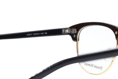 Dream Himax K2617 Black Gold Clubmaster Designer Italy Eyeglasses Optical Frames ABC Optical Eyeglasses