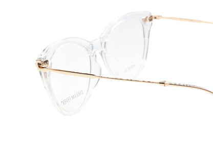 Dream Fever K1033 Crystal Clear Gold Designer Eyeglasses -Wo Optical Frames ABC Optical Eyeglasses Women