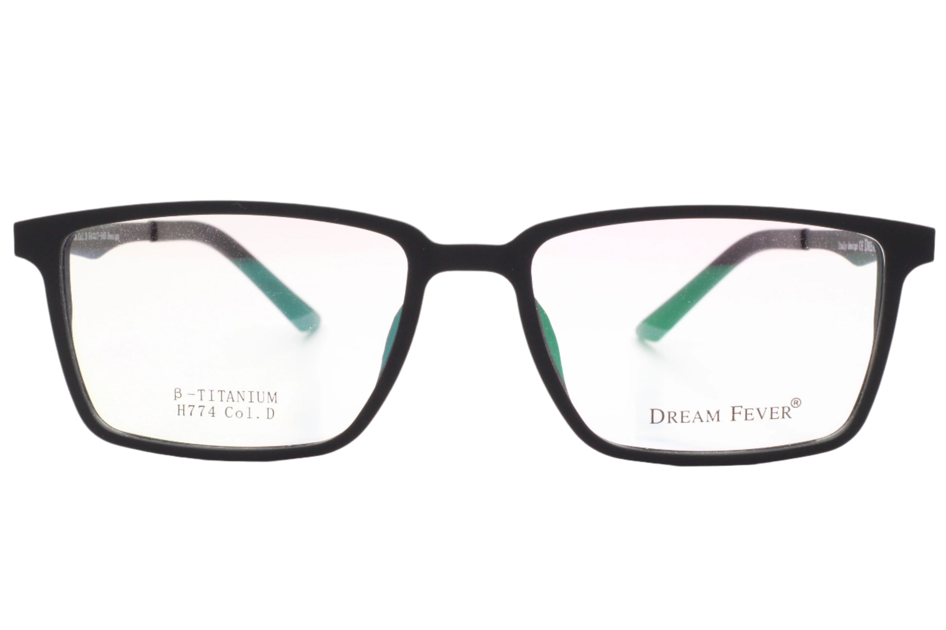 Dream Fever H774 Black Fashion Titanium Classic Eyeglasses -Ma 54-17-145 Black H774 Titanium Optical Frames ABC Optical Eyeglasses