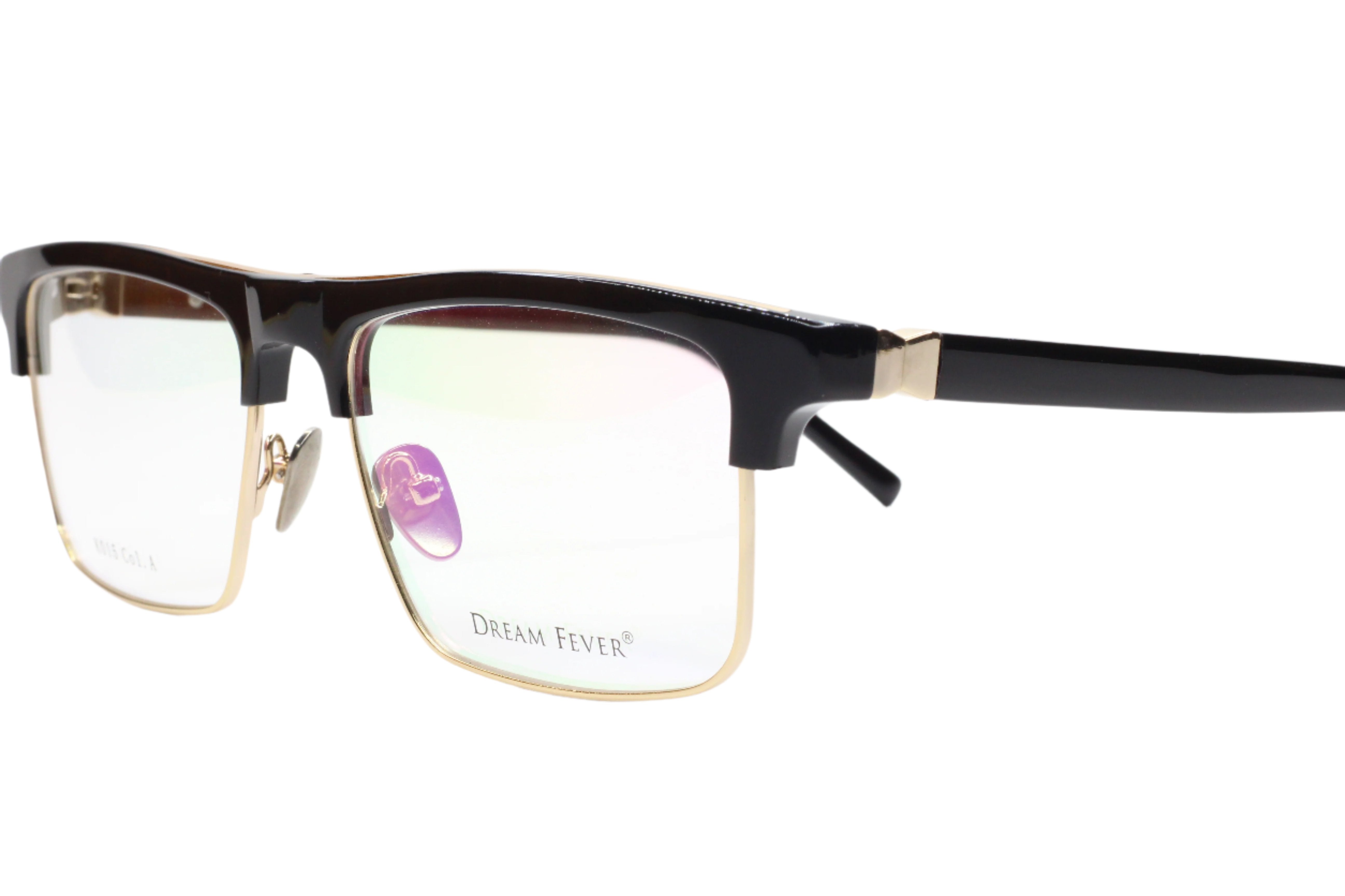 Dream Fever K015 Black Gold Metal Designer Italy Eyeglasses -Ma