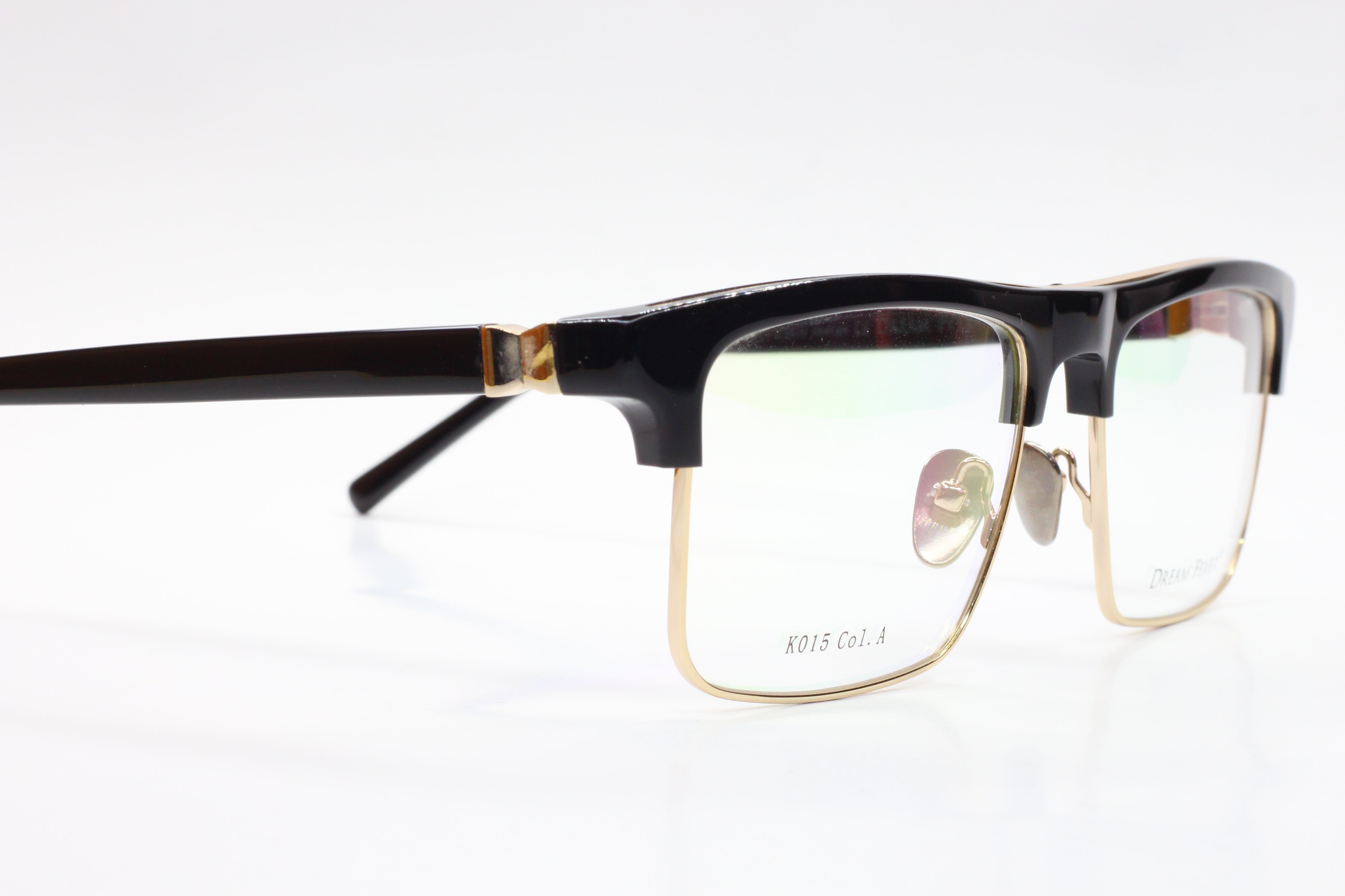 Dream Fever K015 Black Gold Metal Designer Italy Eyeglasses -Ma