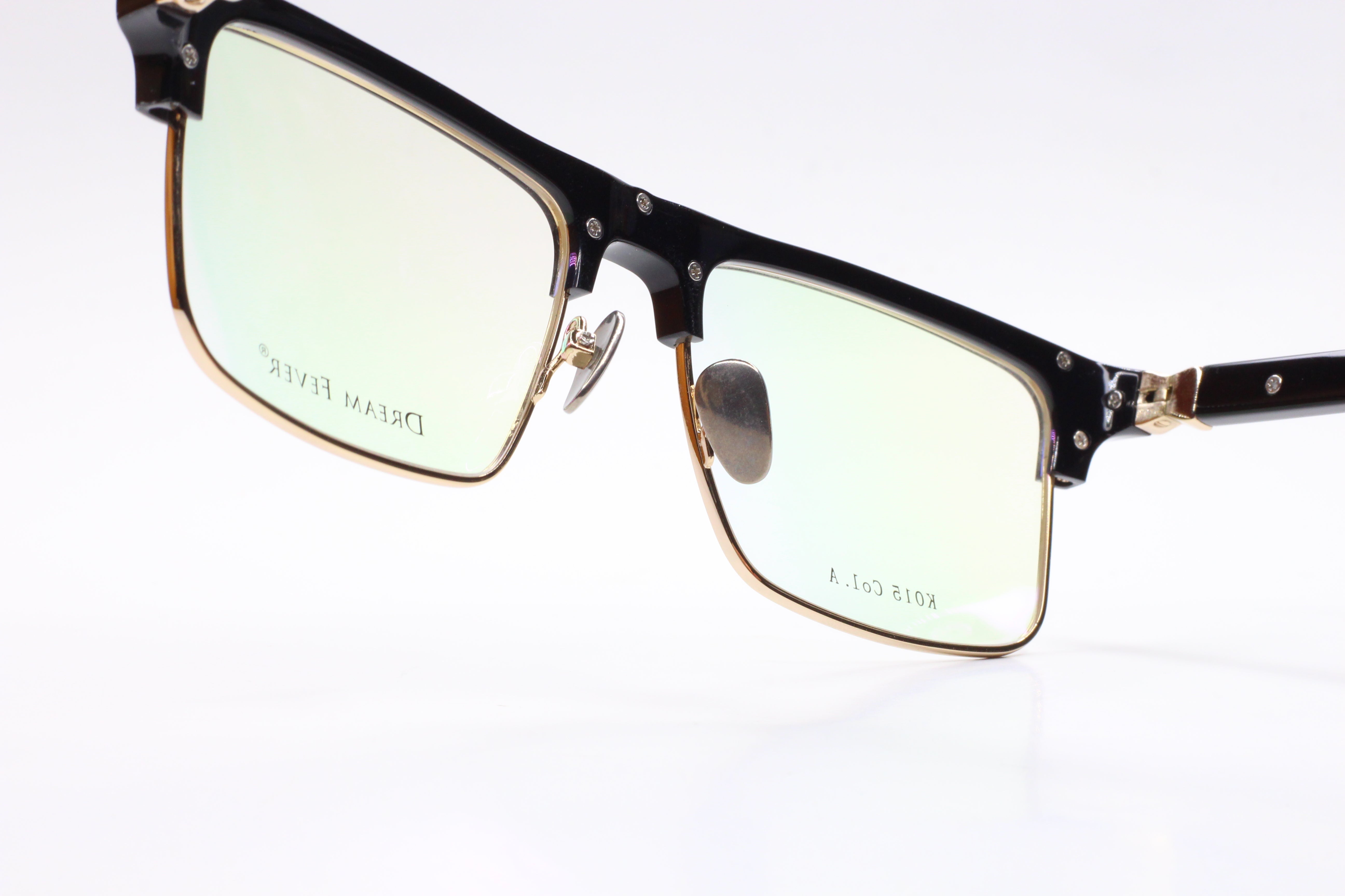 Dream Fever K015 Black Gold Metal Designer Italy Eyeglasses -Ma