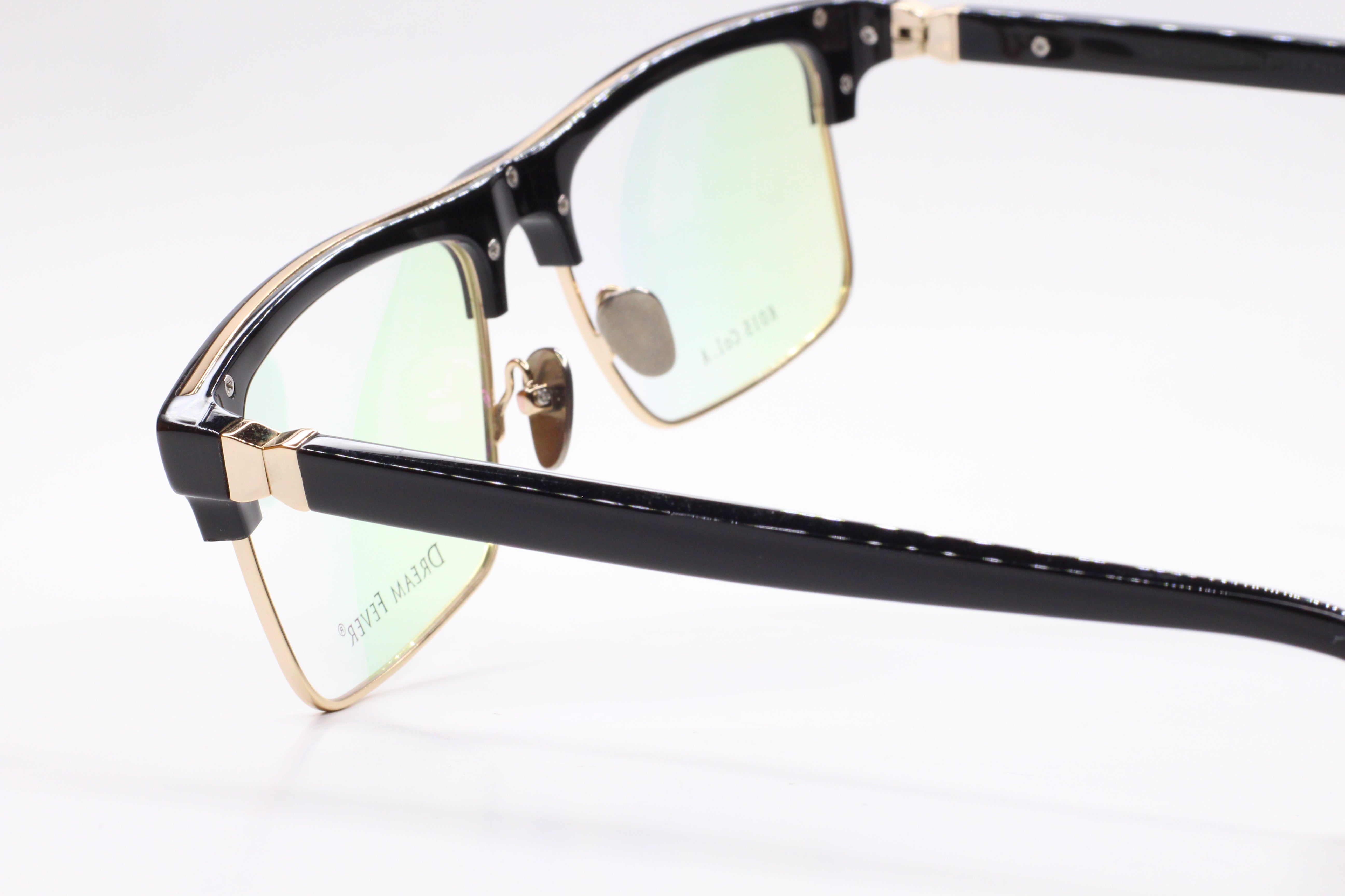 Dream Fever K015 Black Gold Metal Designer Italy Eyeglasses -Ma