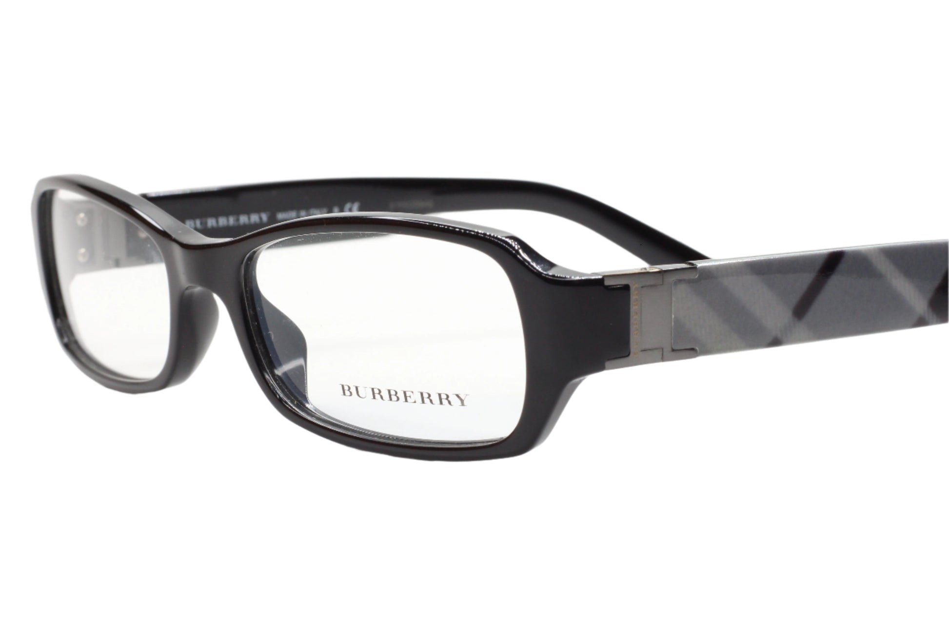 Burberry BE2082 3001 Shiny Black / Demo Lens Italy Eyeglasses 53mm Optical Frames ABC Optical Eyeglasses