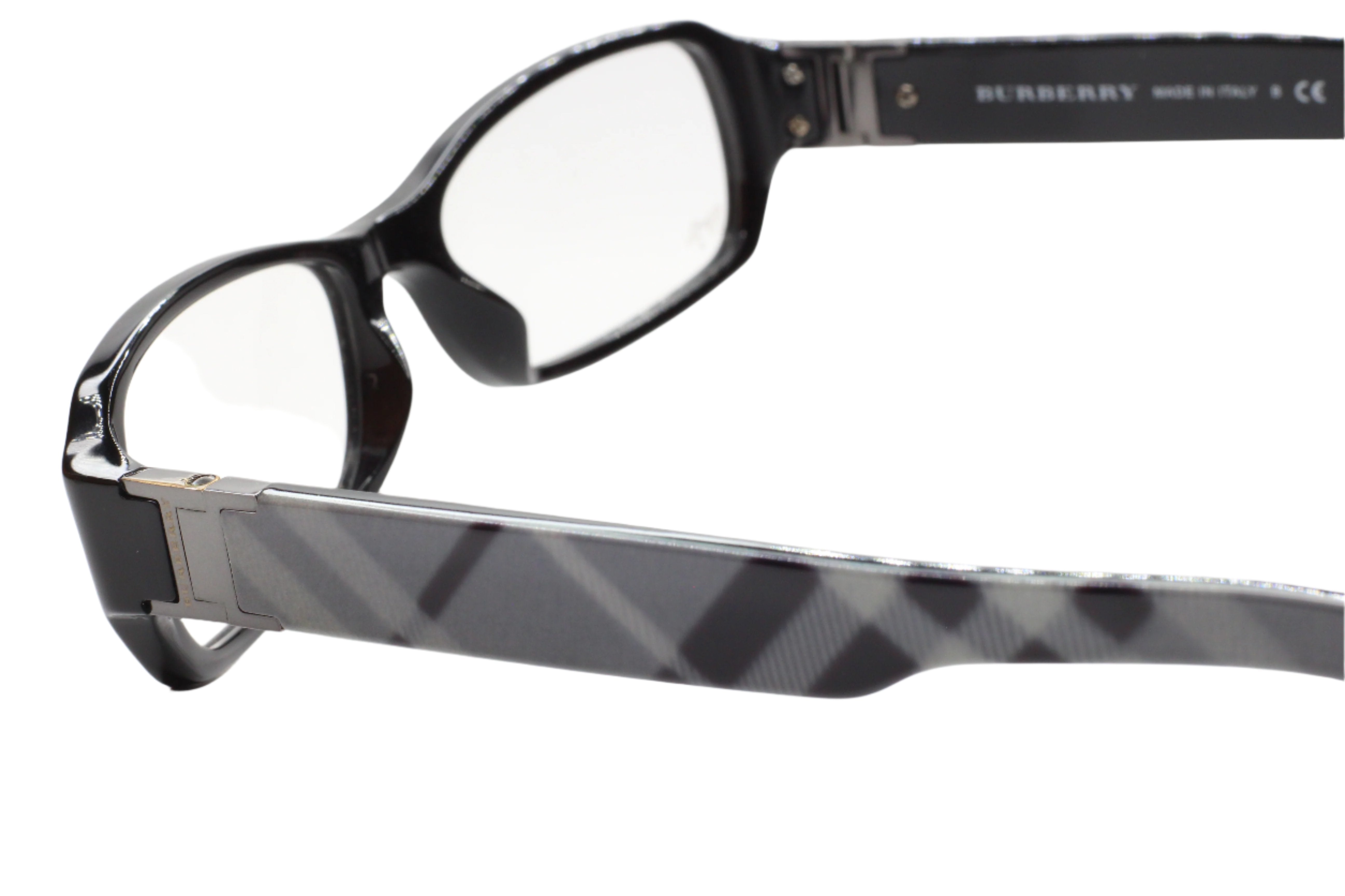 メガネ Burberry Eyeglass Frame BE2282 3001 Black Burberry BE2082 3001 Black Glossy Acetate Luxury Italy