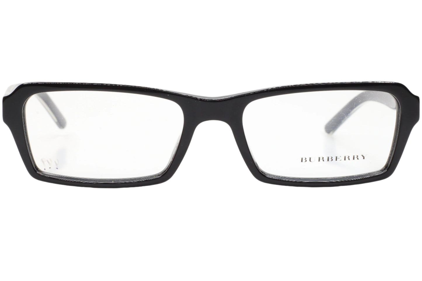 Burberry BE2104 3286 Black Silver Italy Luxury Eyeglasses 52mm 52-17-140 Black Acetate Optical Frames ABC Optical Eyeglasses