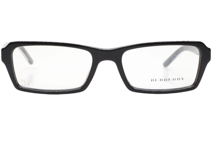 Burberry BE2104 3286 Black Silver Italy Luxury Eyeglasses 52mm 52-17-140 Black Acetate Optical Frames ABC Optical Eyeglasses