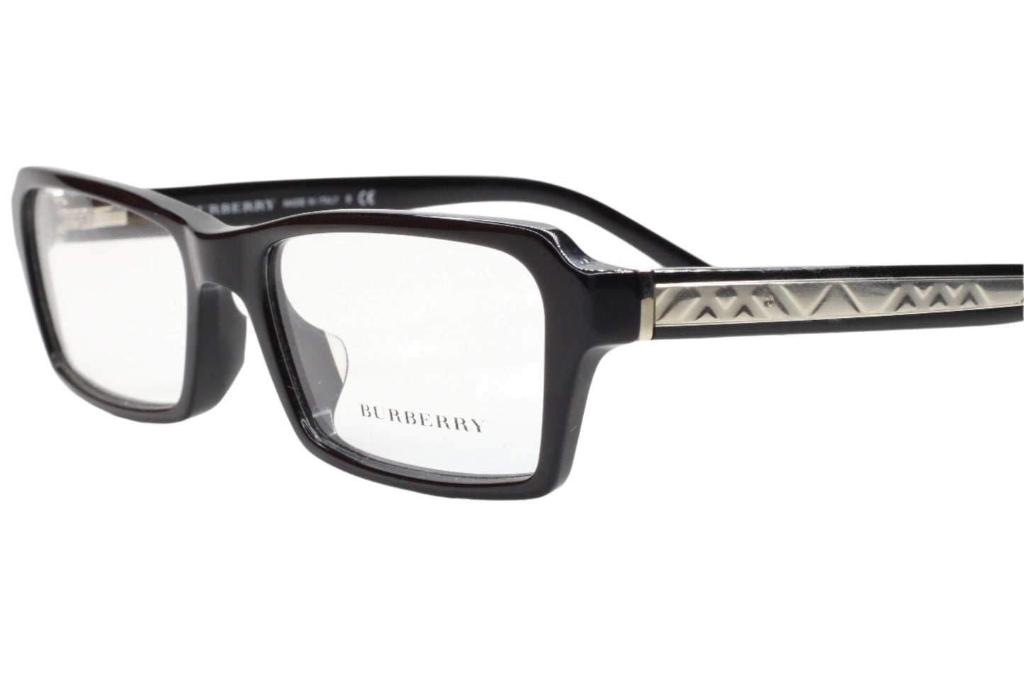 Burberry BE2104 3286 Black Silver Italy Luxury Eyeglasses 52mm Optical Frames ABC Optical Eyeglasses