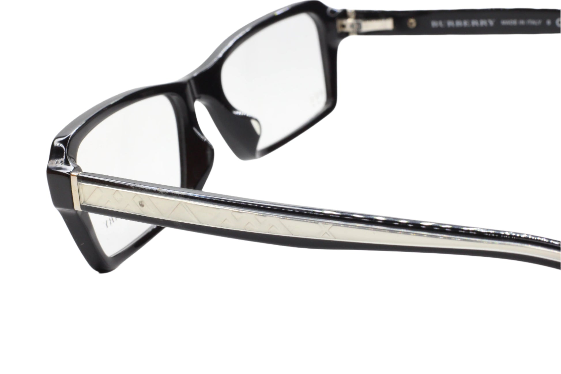 Burberry BE2104 3286 Black Silver Italy Luxury Eyeglasses 52mm Optical Frames ABC Optical Eyeglasses