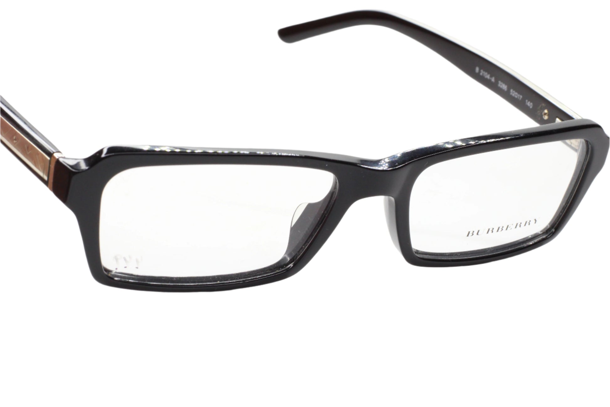 Burberry BE2104 3286 Black Silver Italy Luxury Eyeglasses 52mm Optical Frames ABC Optical Eyeglasses