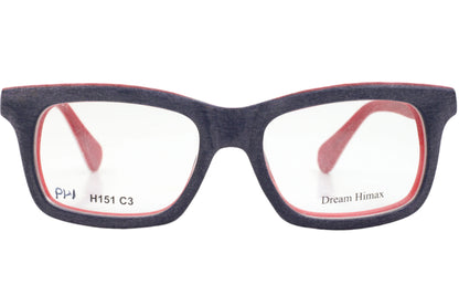 Dream Himax H151 Gray Blue Square Designer Italy Eyeglasses 52mm 52-18-145 Multicolor Square Optical Frames ABC Optical Eyeglasses