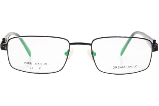 Dream Himax T03 Black Metal Designer Italy Design Eyeglasses -Ma 55-19-140 C1 Black T03 Metal Optical Frames ABC Optical Eyeglasses