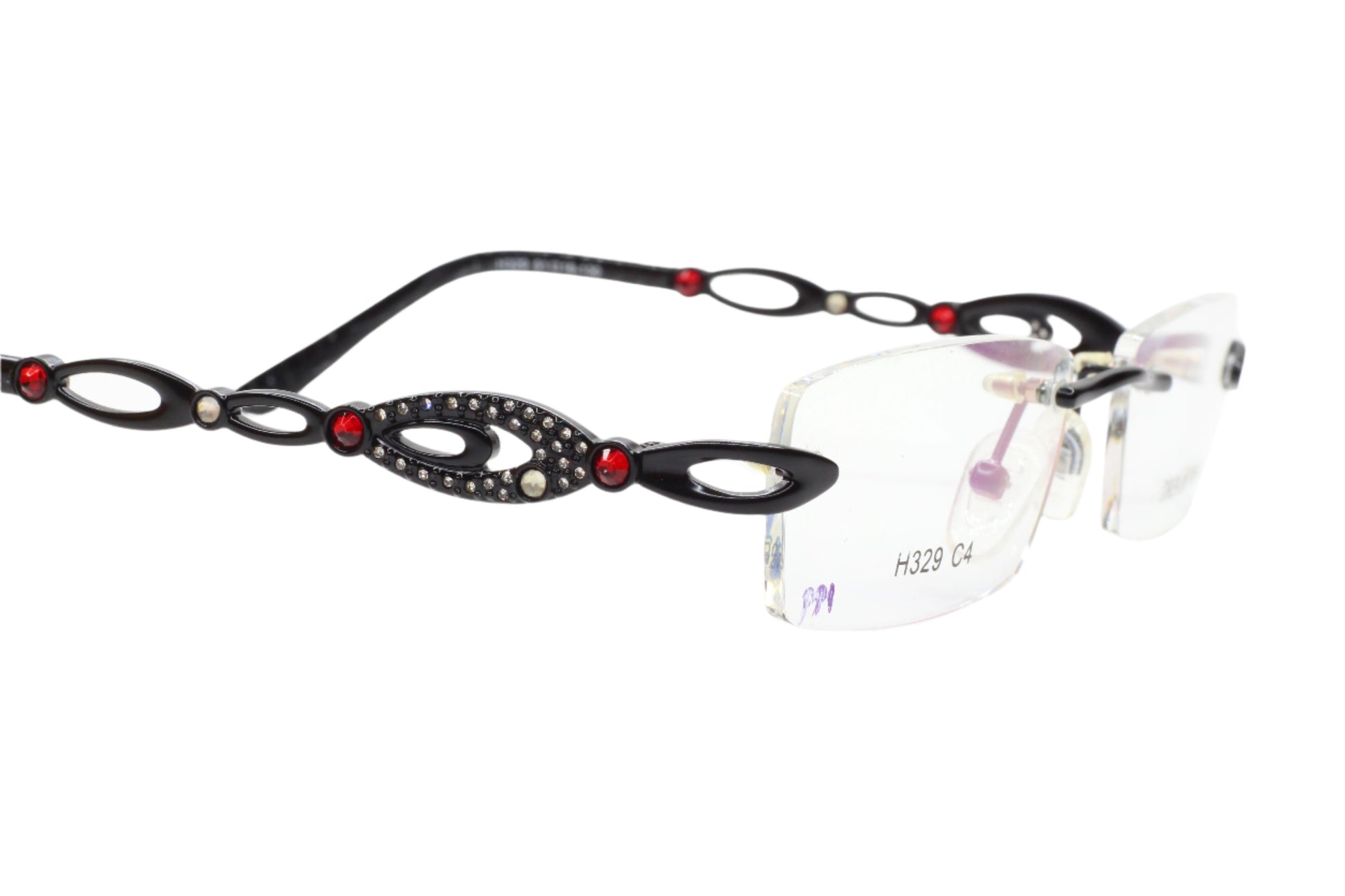 Dream Himax H329 Silver Rhinestones Rimless Luxury Italy Eyeglasses Optical Frames ABC Optical Eyeglasses