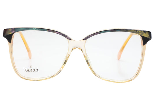 Gucci GG2106 63L Blue Pearl Gold Fade Luxury Italy Eyeglasses -Wo 57-15-135 Blue Clear Acetate Optical Frames ABC Optical Eyeglasses