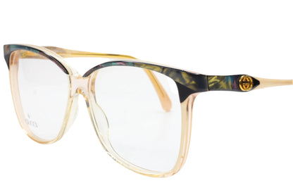 Gucci GG2106 63L Blue Pearl Gold Grey Fade Vintage Eyeglasses Optical Frames ABC Optical Eyeglasses