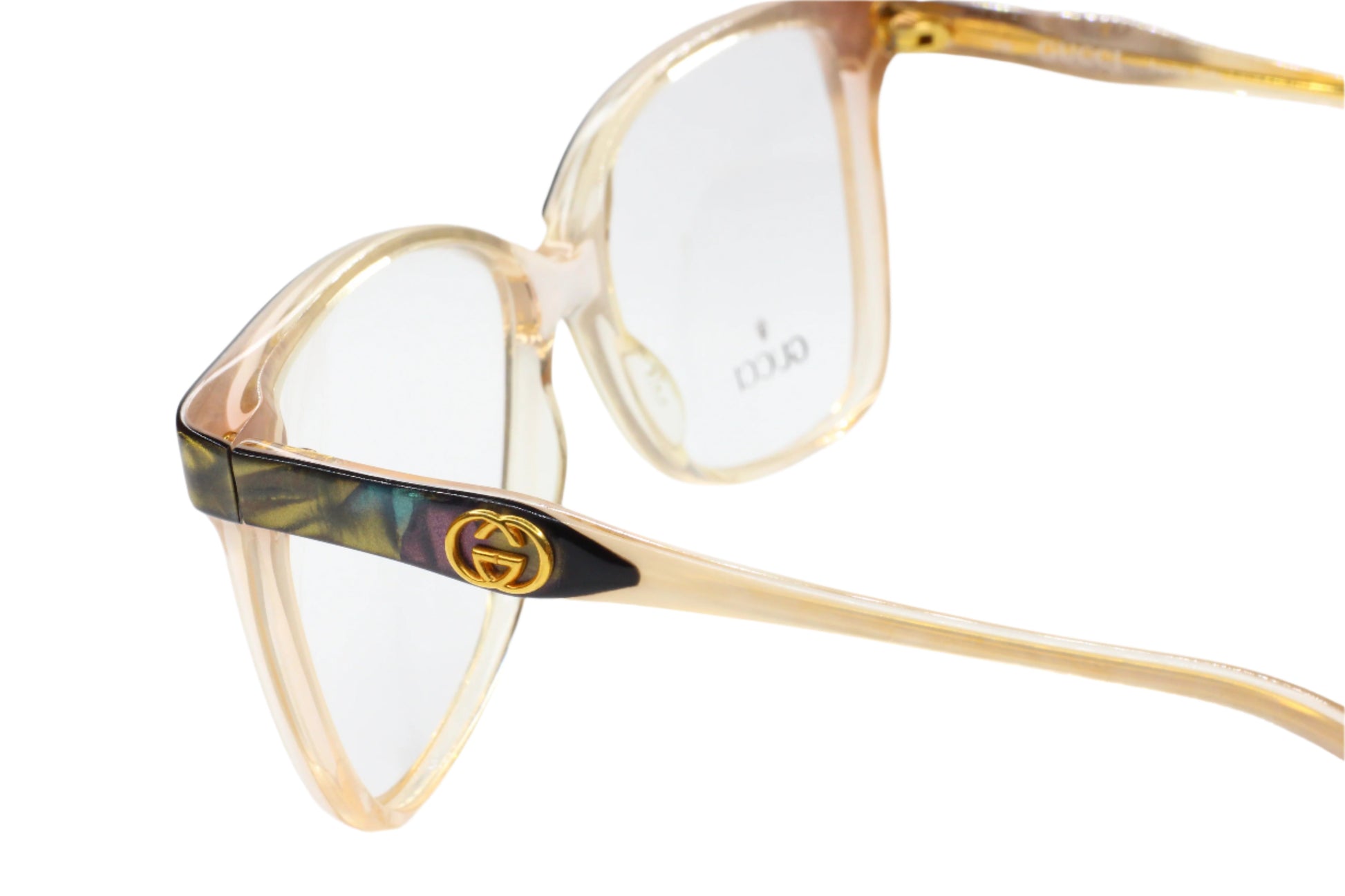 Gucci GG2106 63L Blue Pearl Gold Grey Fade Vintage Eyeglasses Optical Frames ABC Optical Eyeglasses