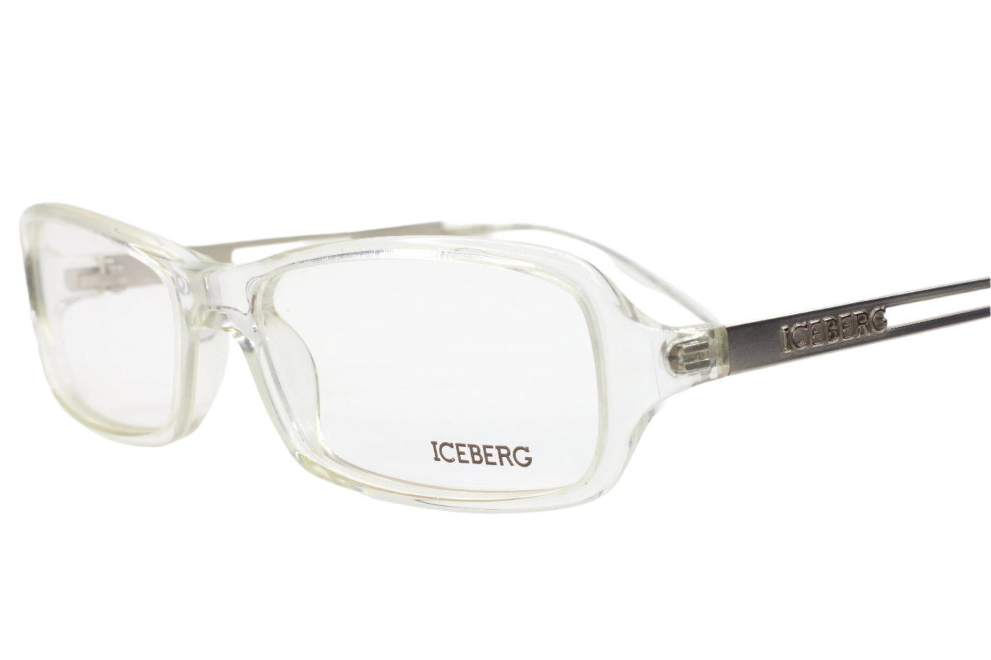 Iceberg IC07402 Crystal Clear Rectangle Designer Italy Eyeglasses Optical Frames ABC Optical Eyeglasses