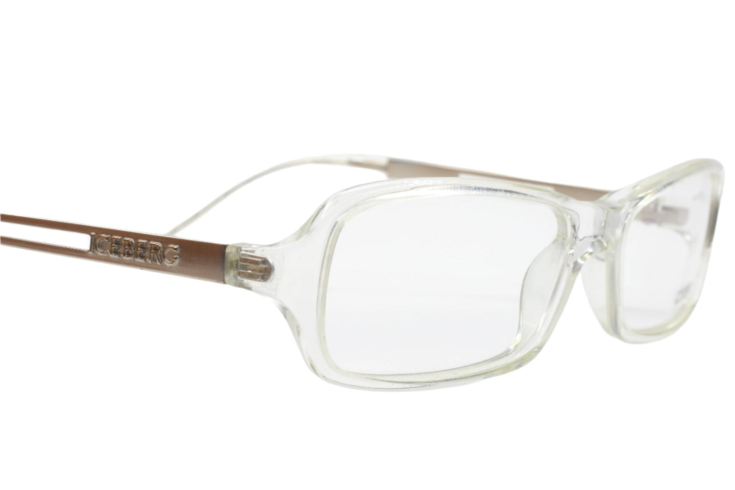 Iceberg IC07402 Crystal Clear Rectangle Designer Italy Eyeglasses Optical Frames ABC Optical Eyeglasses