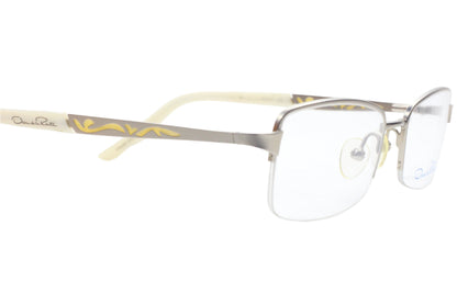 OSCAR DE LA RENTA OSL356 040 Silver Half Rimless Eyeglasses Optical Frames ABC Optical Eyeglasses