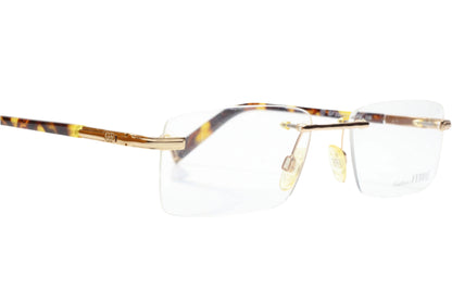 Gianfranco Ferre GF39203 Gold Havana Tortoise Rimless Italy Luxury Eyeglasses Optical Frames ABC Optical Eyeglasses