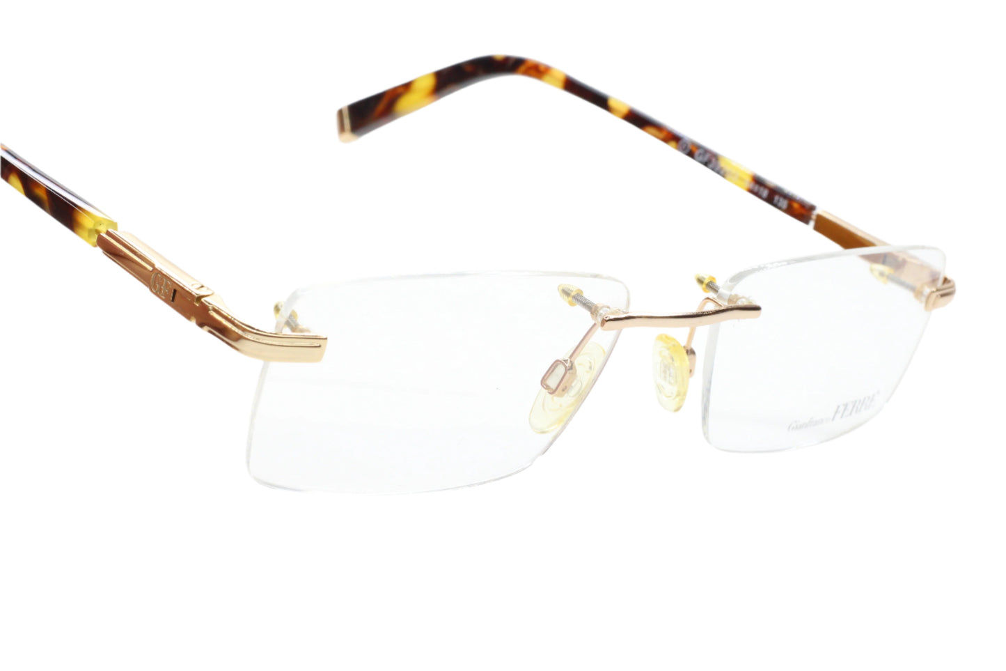 Gianfranco Ferre GF39203 Gold Havana Tortoise Rimless Italy Luxury Eyeglasses Optical Frames ABC Optical Eyeglasses