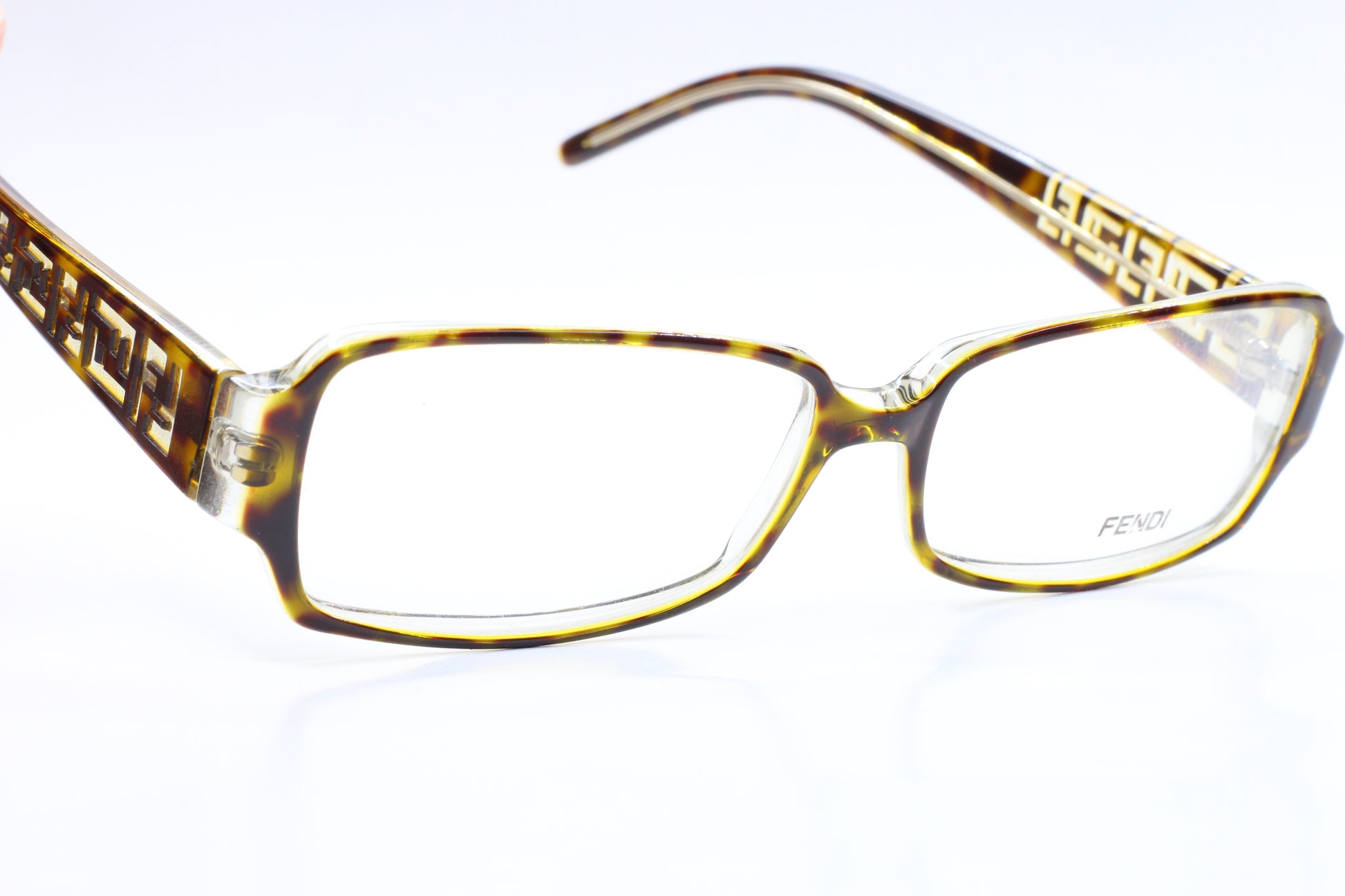 Fendi F665 216 Havana Tortoise Brown Italy Luxury Eyeglasses Optical Frames ABC Optical Eyeglasses