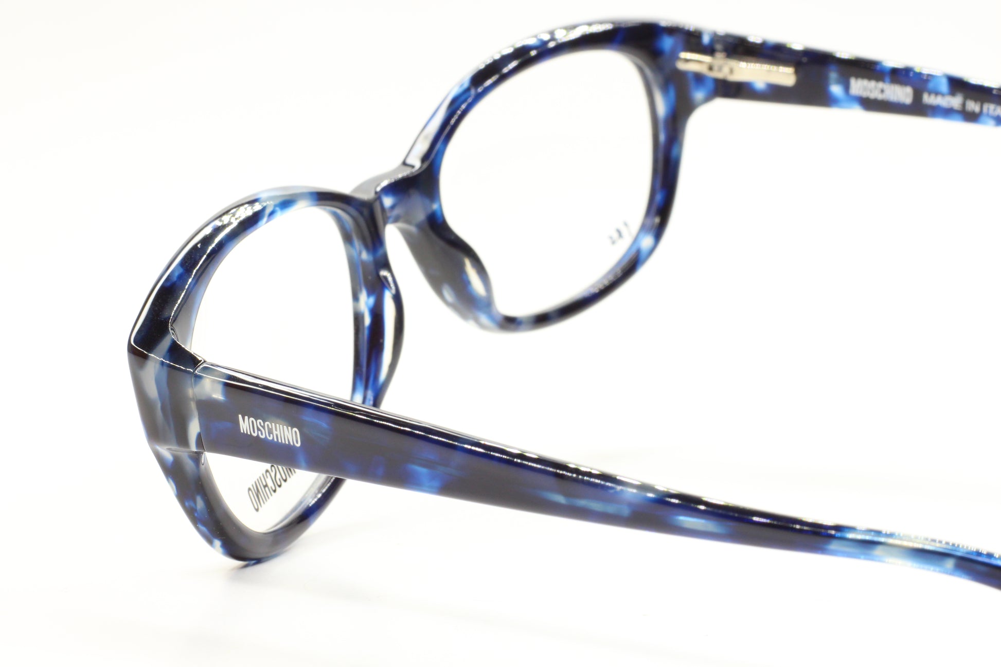 Moschino MO18904 Black Blue Tortoise Designer Italy Eyeglasses Optical Frames ABC Optical Eyeglasses