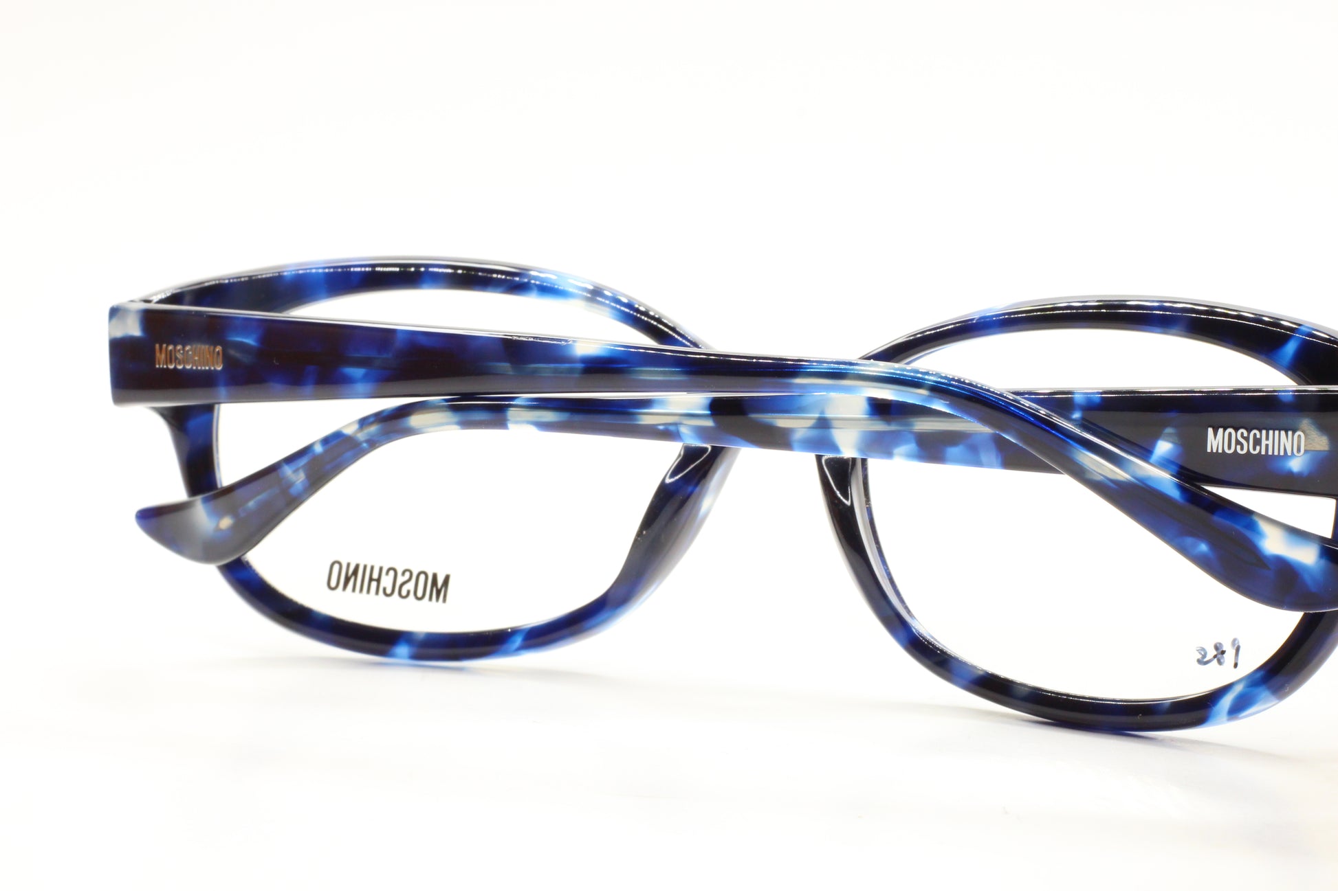 Moschino MO18904 Black Blue Tortoise Designer Italy Eyeglasses Optical Frames ABC Optical Eyeglasses