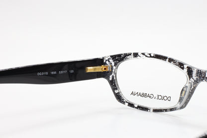 Dolce & Gabbana DG3115 1895 Clear Black Lace Gold Luxury Italy Eyeglasses Optical Frames ABC Optical Eyeglasses