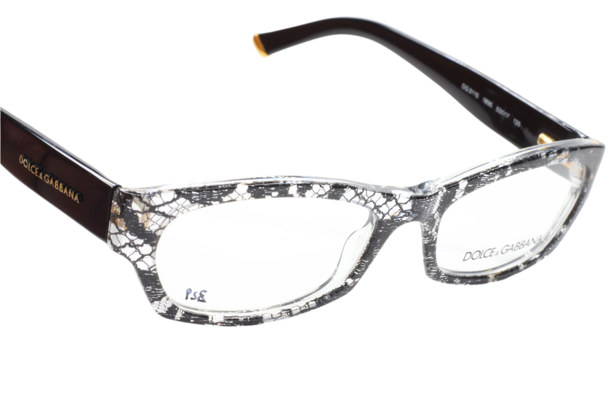 Dolce & Gabbana DG3115 1895 Clear Black Lace Gold Luxury Italy Eyeglasses Optical Frames ABC Optical Eyeglasses