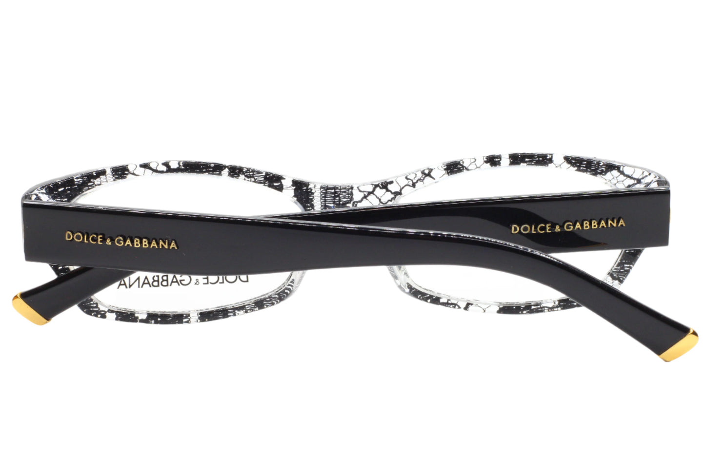 Dolce & Gabbana DG3115 1895 Clear Black Lace Gold Luxury Italy Eyeglasses Optical Frames ABC Optical Eyeglasses