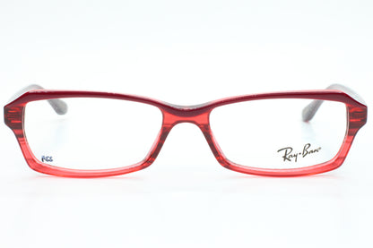 Ray-Ban RB5235 5054 Wine Red Clear Designer Italy Eyeglasses 50-15-135 Red Acetate Optical Frames ABC Optical Eyeglasses