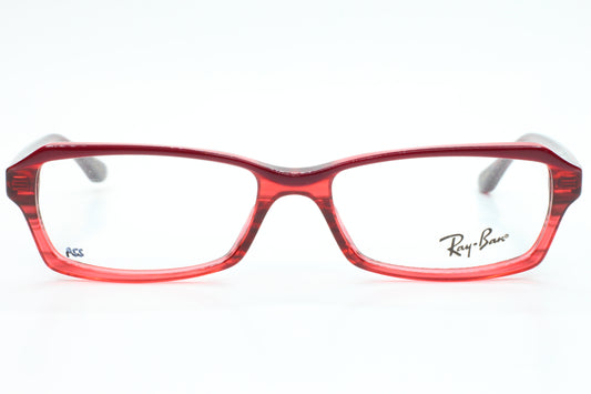 Ray-Ban RB5235 5054 Wine Red Clear Designer Italy Eyeglasses 50-15-135 Red Acetate Optical Frames ABC Optical Eyeglasses