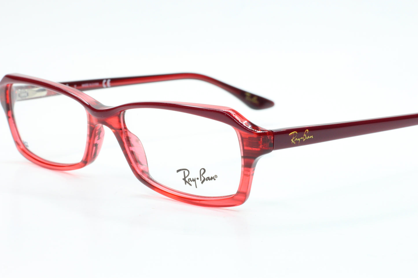 Ray-Ban RB5235 5054 Wine Red Clear Designer Italy Eyeglasses Optical Frames ABC Optical Eyeglasses