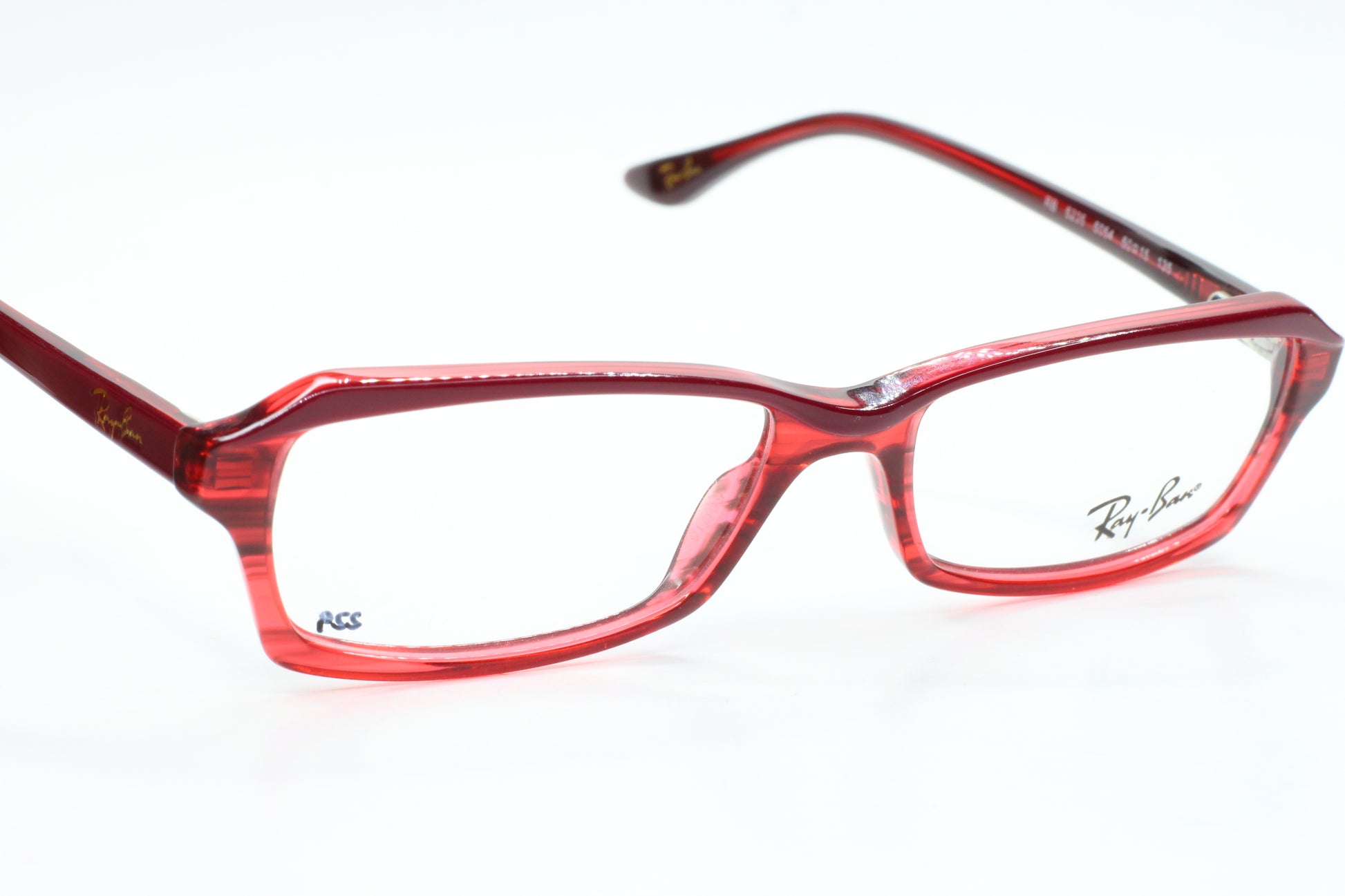 Ray-Ban RB5235 5054 Wine Red Clear Designer Italy Eyeglasses Optical Frames ABC Optical Eyeglasses