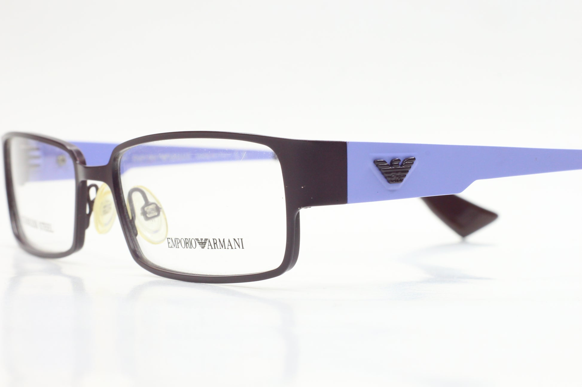 Emporio Armani EA9654 LXH Purple Stainless Designer Italy Eyeglasses Optical Frames ABC Optical Eyeglasses