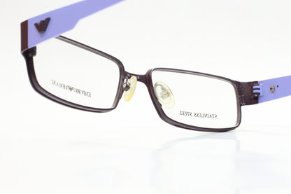 Emporio Armani EA9654 LXH Purple Stainless Designer Italy Eyeglasses Optical Frames ABC Optical Eyeglasses