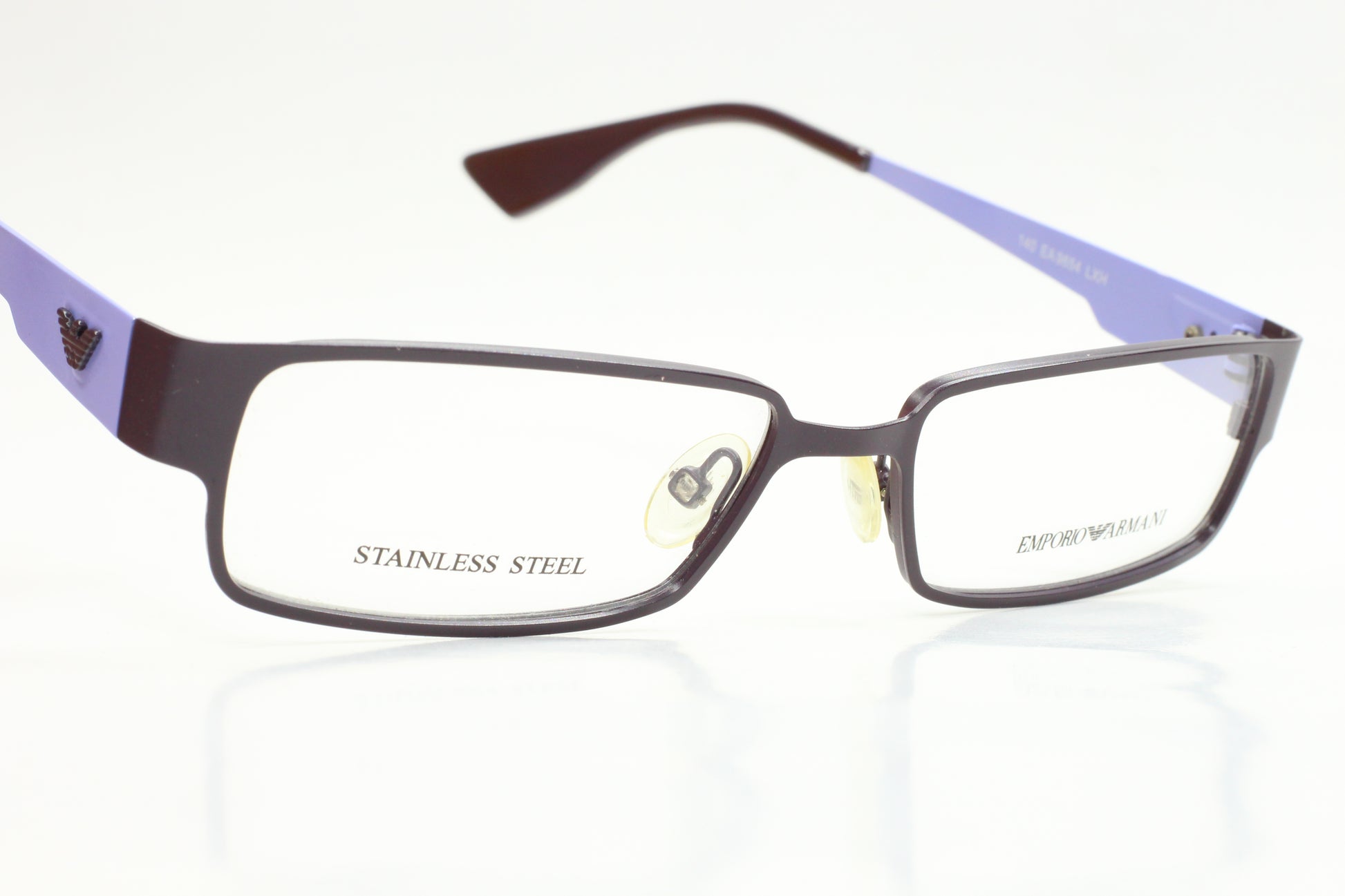 Emporio Armani EA9654 LXH Purple Stainless Designer Italy Eyeglasses Optical Frames ABC Optical Eyeglasses