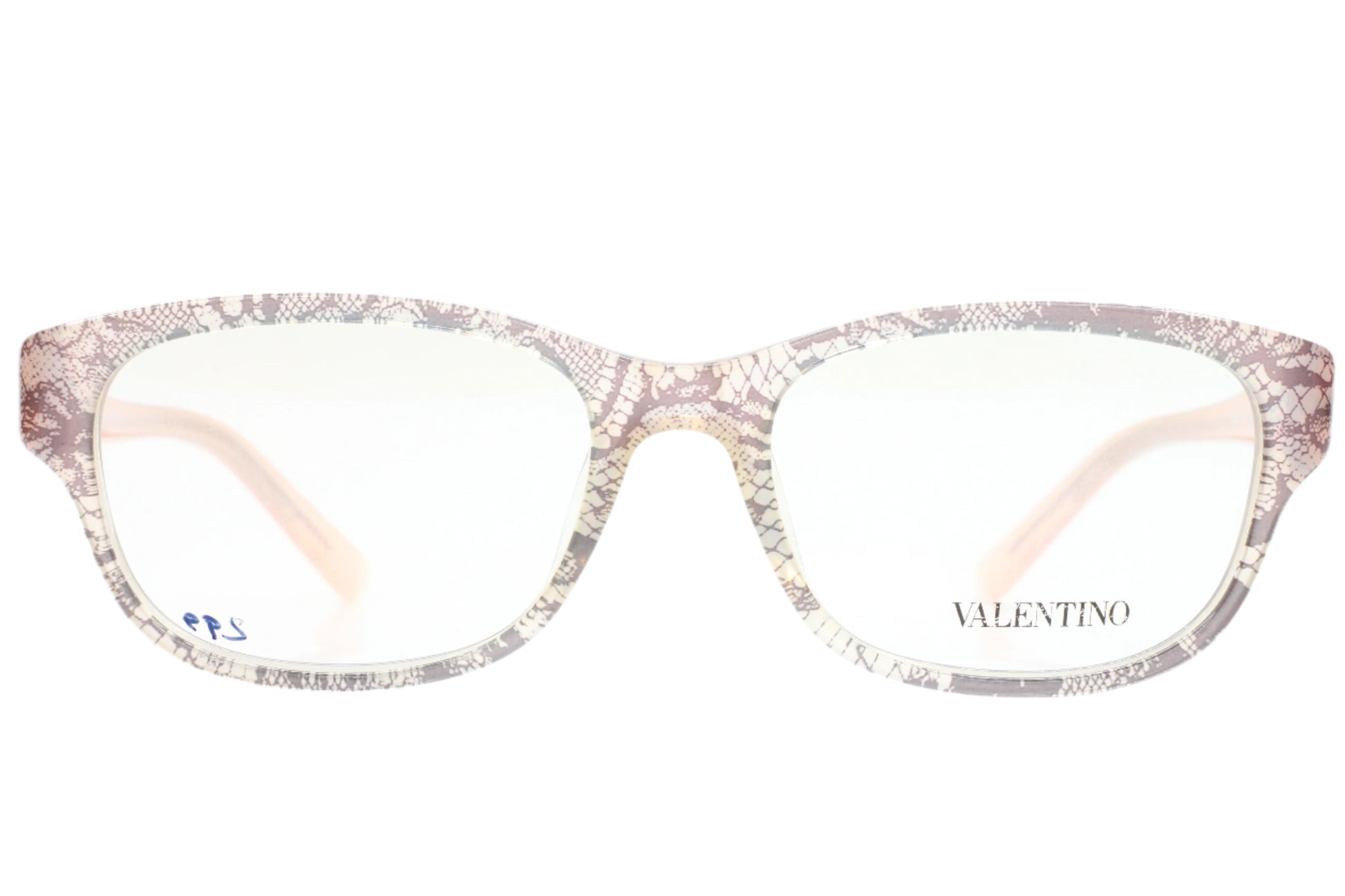 Valentino V2629 610 Brown Snake Skin Clear Luxury Italy Eyeglasses -Wo 51-17-130 Brown Snake Skin Acetate Optical Frames ABC Optical Eyeglasses