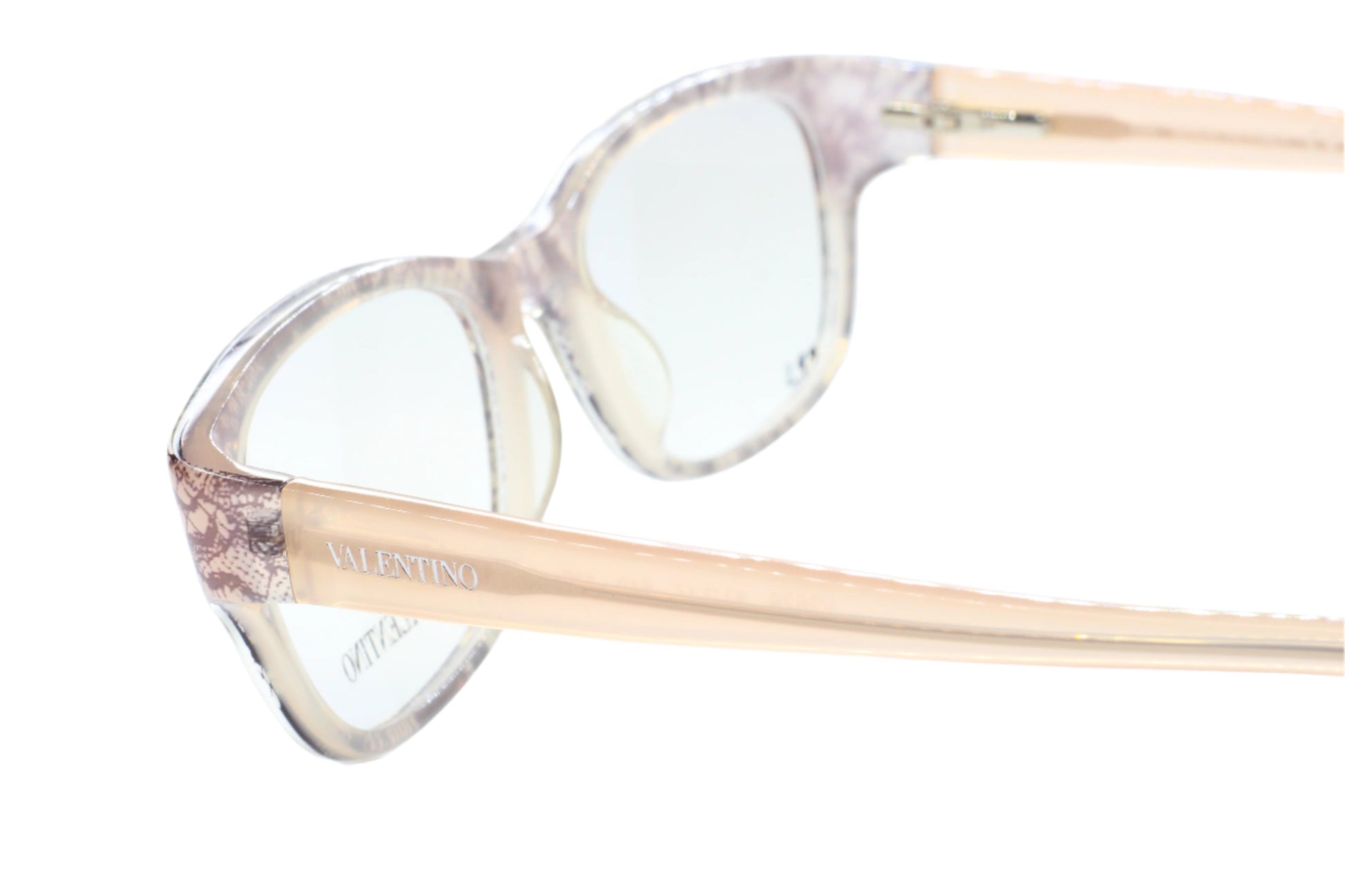 Valentino V2629 610 Brown Snake Skin Clear Luxury Italy Eyeglasses -Wo Optical Frames ABC Optical Eyeglasses